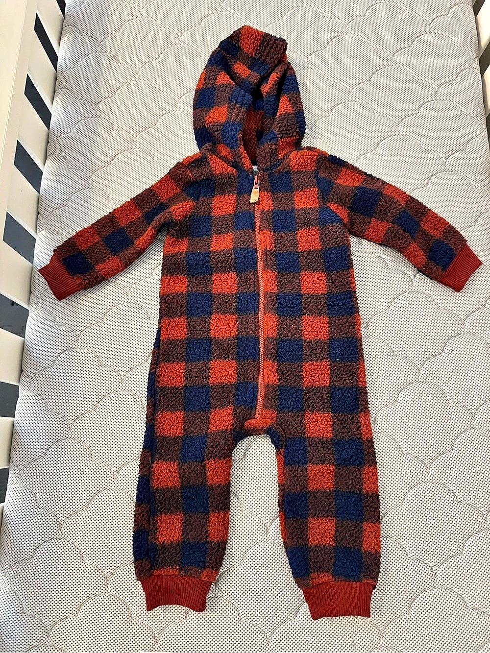 Carter’s Baby Plaid Fleece Jumpsuit/ Bunting - Size 12mo